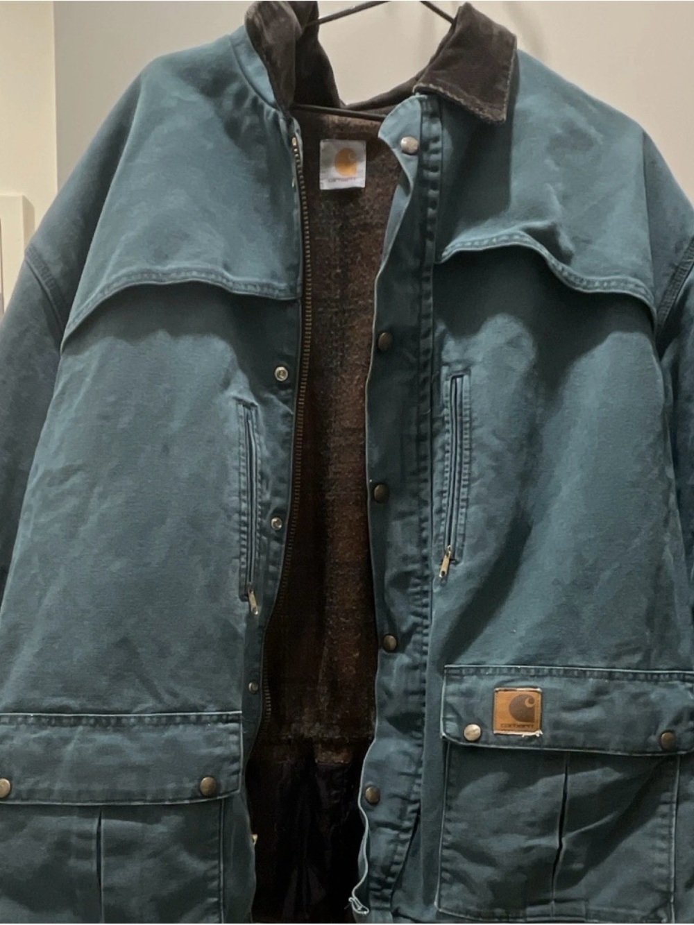 Carhartt Men’s Teal Workwear Duck Canvas Jacket